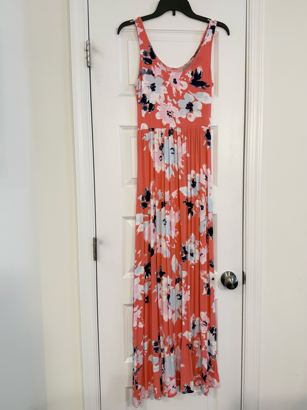 Floral Sleeveless Maxi Dress Women’s S Stretch Feminine Romantic